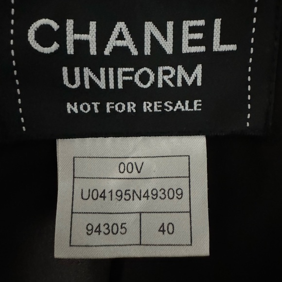 Chanel Uniform Black Blazer Tweed Jacket Sz 40 /M/6 - Picture 6 of 9